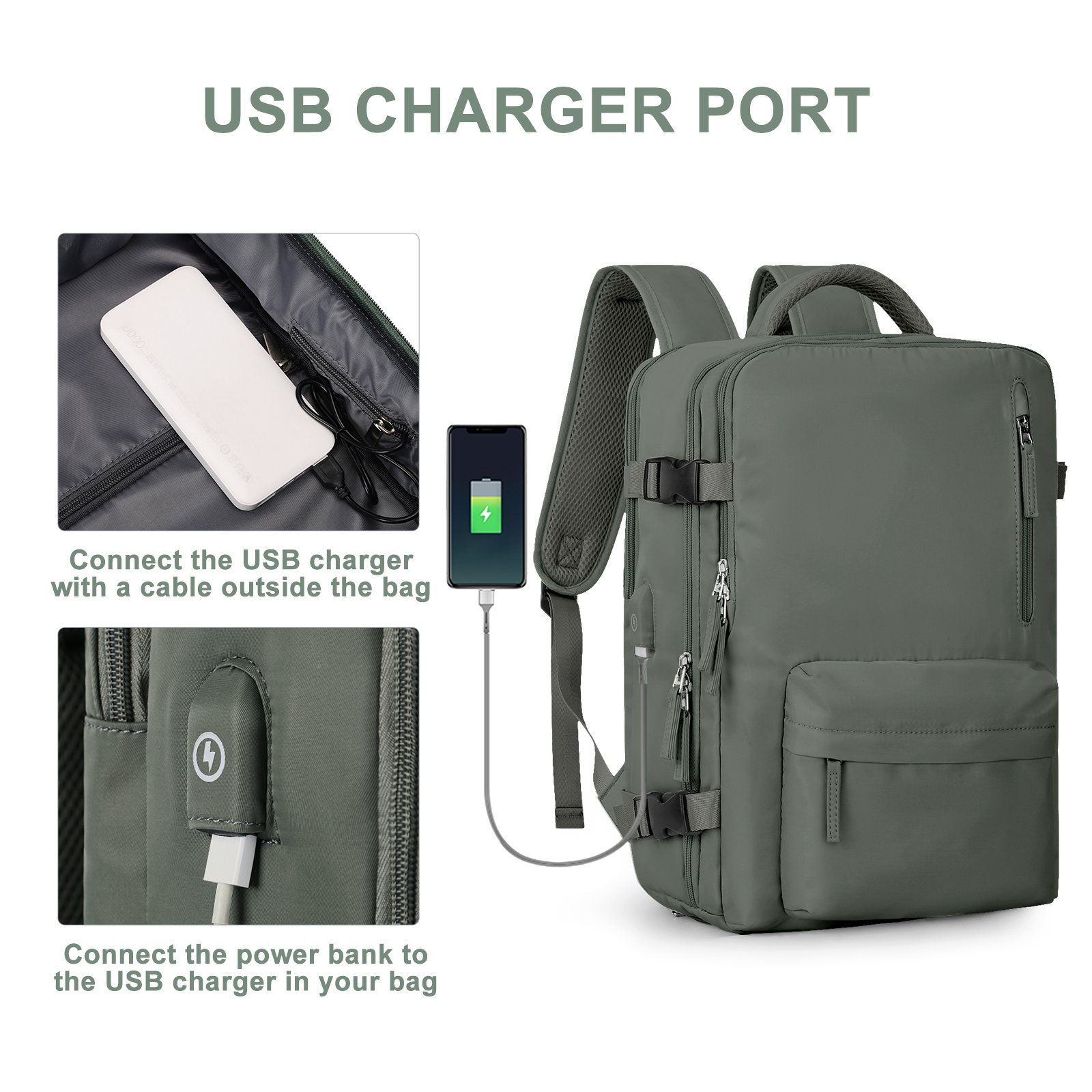 Promoção do último dia com 48% de desconto ⏰Mochila de viagem tamanho grande mochila impermeável para caminhadas (frete grátis)