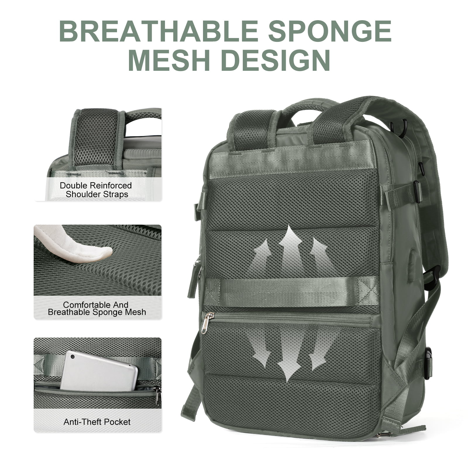Promoção do último dia com 48% de desconto ⏰Mochila de viagem tamanho grande mochila impermeável para caminhadas (frete grátis)